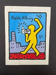 Buy Keith Haring Signed Watercolor Painting On Paper Tourist W/ Camera  11  X 8.25  • 467.77£