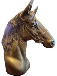 Buy Vintage Solid Brass Bridled Horse Head Sculpture Cast • 48£