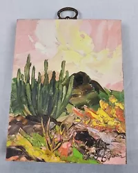 Buy Original Painting Cactus Desert Arizona Hand Painted Art 4.5  X 6  Local Artist • 20.67£