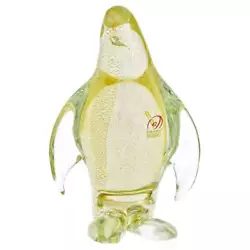 Buy GlassOfVenice Murano Glass Penguin Sculpture - Sparkling Gold • 236.76£