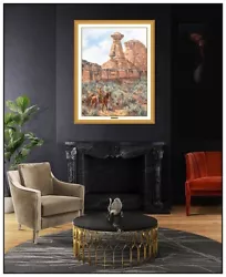 Buy JIM REY Original OIL PAINTING On CANVAS Western Landscape Signed Artwork Framed • 9,073.69£