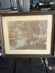 Buy Antique Wallace Nutting 1920 Landscape Signed Hand Colored Landscape Autumn Days • 72.24£