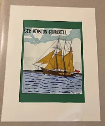Buy Original Hand Drawing Of “Sir Winston Churchill,” Ship Launched 65, 11x14 • 28.94£