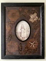 Buy Victorian Floral Wood Frame With Photo Of Young Lady, Gothic • 70£