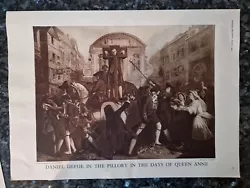 Buy Antique Vintage Print Daniel Defoe In The Pillory Picture Art Eyre Crowe Queen  • 5£