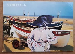 Buy Original Collage Postcard Art By Joyce And Vicky 'Topless In Norfolk' • 5£