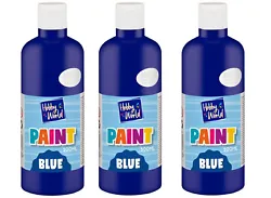 Buy 3 X Hobby World Ready To Mix Acrylic Blue Paint With Improved Quality - 500ml • 12.95£