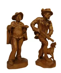 Buy Hand Carved Wood Sculpture Tirol Feichter Lois Hunter Hunting Austria Art • 132.30£