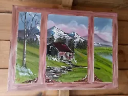 Buy 🎨 Through The Window Signed Oil Painting In Bob Ross Style UK Artist 16  X12  • 35£