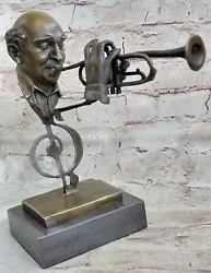 Buy TRUMPET PLAYER Bronze Statuette JAZZ BAND Collection 9 European Finery Decor • 295.40£