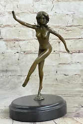 Buy Exceptional Art Deco Chiparus Woman Dancer Bronze Sculpture Decoration Nude • 83.41£