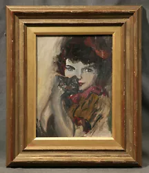 Buy Attr. Pierre-Auguste Renoir, French Oil Painting  Girl Holding Cat  • 7,087.45£