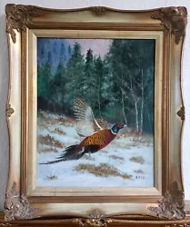 Buy Large Gold Gilt Framed Country Scene Oil Painting Pheasant Game Traditional Art • 70£