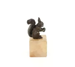 Buy Original 1930's Art Deco Cold Painted Squirrel With Nut Statue Or Sculpture • 45£
