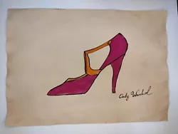 Buy Andy Warhol Painting Drawing On Old Paper Signed Stamped 3 • 82.87£