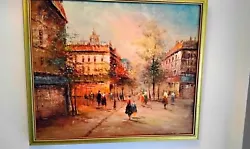 Buy French Impressionist Street Scene Oil Painting • 45£