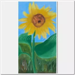 Buy Sunflower Original Oil Painting 12 X 22 Inch Contemporary Art By Fallini • 49.61£