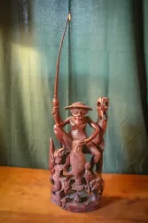 Buy Vintage - Fisherman Wooden Sculpture - Hand Carved Statue - Figurine - Unique • 14.99£