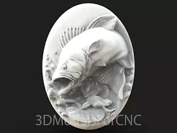 Buy 3D Model STL File For CNC Router Laser & 3D Printer Fish 11 • 2.47£