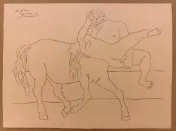 Buy Picasso, Centaur And Nude, Mythological Scene, Signed And Dated 1920 • 1,275£