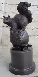 Buy Squirrel On Acorn Bronze Metal Sculpture Statue Figure Wildlife Decor 9  X 4  • 285.84£
