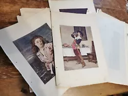 Buy 9 Vintage Book Plate  Art Pictures/prints Of Famous Paintings • 3£