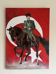 Buy Mustafa Kemal Atatürk Hand-painted Original Acrylic Painting - Ataturk • 2,500£
