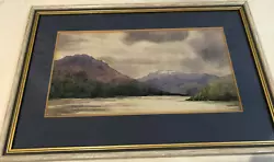 Buy Original Watercolour - Scottish Loch & Purple Mountains By A. Sylvia M Knox • 120.60£