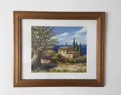 Buy Philippe Palma Framed Painting Print. French Countryside Cottage & Sea. 23inX19 • 42£