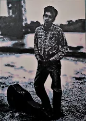 Buy Bob Dylan - Painting As A Young Man With Guitar In Oil & Acrylic By Sarah Hood • 495£