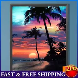 Buy Handpainted DIY Seaside Sunset Oil Paint By Numbers Pictures Craft Kit Gifts • 7.55£