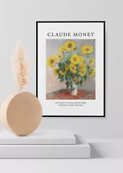 Buy Bouquet Of Sunflowers Claude Monet Famous Painting Vintage Wall Art Poster Print • 8.50£