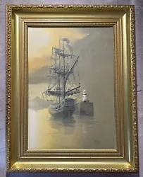 Buy Ian Guy -  St Ives Artist Harbour Tall Sail Ship Original Oil On Canvas Painting • 39.95£