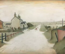 Buy Ls Lowry Picture Country Road Nr Lytham Splendid Mounted Art  Print Not Framed • 15£