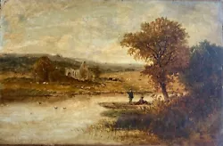 Buy Original English? Nineteenth Century Landscape Oil Painting Of A Ruined Abbey • 10£