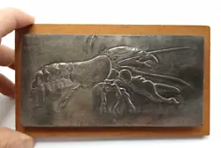 Buy Vintage R. E. Dickson Pewter Relief Wood Lobster Plaque. Signed Channel Islands • 7.99£