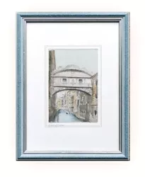 Buy Signed Vintage Original Watercolour Painting - Bridge Of Sighs In Venice Italy • 35£