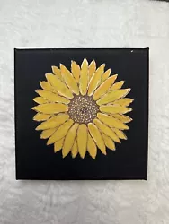 Buy Sunflower 6x6 Inch Stretched Canvas (acrylic Painting) Original - READ DESC • 15.71£