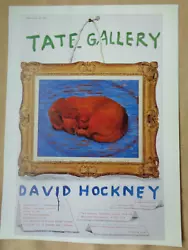 Buy David Hockney Poster Tate Gallery Retrospective Exhibit Sleeping Dog Painting UK • 37.88£