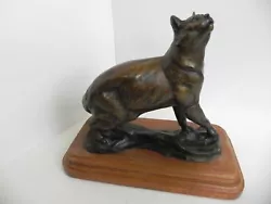 Buy Rare Org Veryl Goodnight Bronze Sculpture Signed Ed 11 Of 25 Cat Wild Cat 1995 • 1,499.78£
