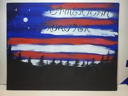 Buy Hand Painted Patriotic Landscape Canvas/Acrylic  American Frontier  • 11.57£