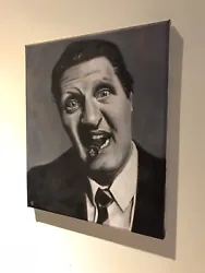 Buy Tommy Cooper Oil Painting On Canvas Black And White. Signed. • 125£