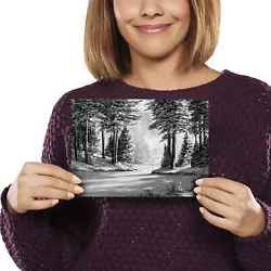 Buy A5 Bw - Winter Trees Painting Forest Snow Print 21x14.8cm 280gsm #37733 • 3.99£