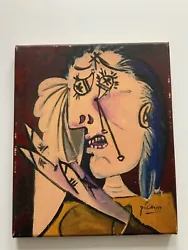 Buy Pablo Picasso  - Original Oil Painting ‘Weeping Woman’ With A Signature On... • 1,000£