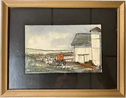 Buy Vtg 1967 Nelson Oestreich Amish Farm Buggy Barn Horse Scene Original Painting • 123.99£