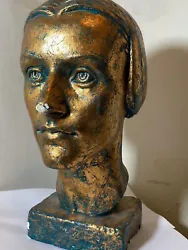 Buy Art Deco Style Plaster Bust Sculpture Of A Woman. Figurine. Statue Handmade • 195£