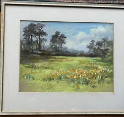 Buy Mary Georgina Wade WILSON, Original  PASTEL _ Field Of Daffodils • 85£