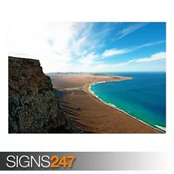 Buy LANZAROTE ISLAND (3253) Beach Poster - Picture Poster Print Art A0 A1 A2 A3 A4 • 1.10£