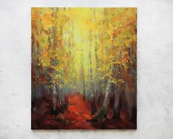 Buy Forest Landscape Painting IMPRESSIONISM Original Oil On Canvas By A. Onipchenko • 340.38£