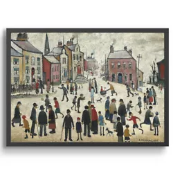 Buy LS Lowry People Standing About Art Artist A4 A3 Picture Print Poster • 4.99£